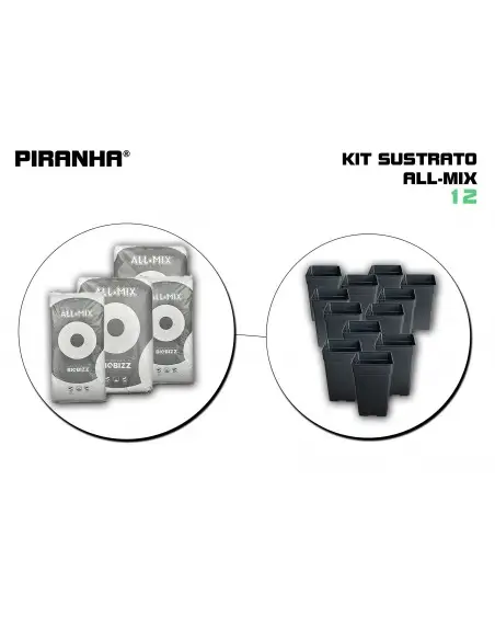 Kit Maceta Sustrato 12 All Mix