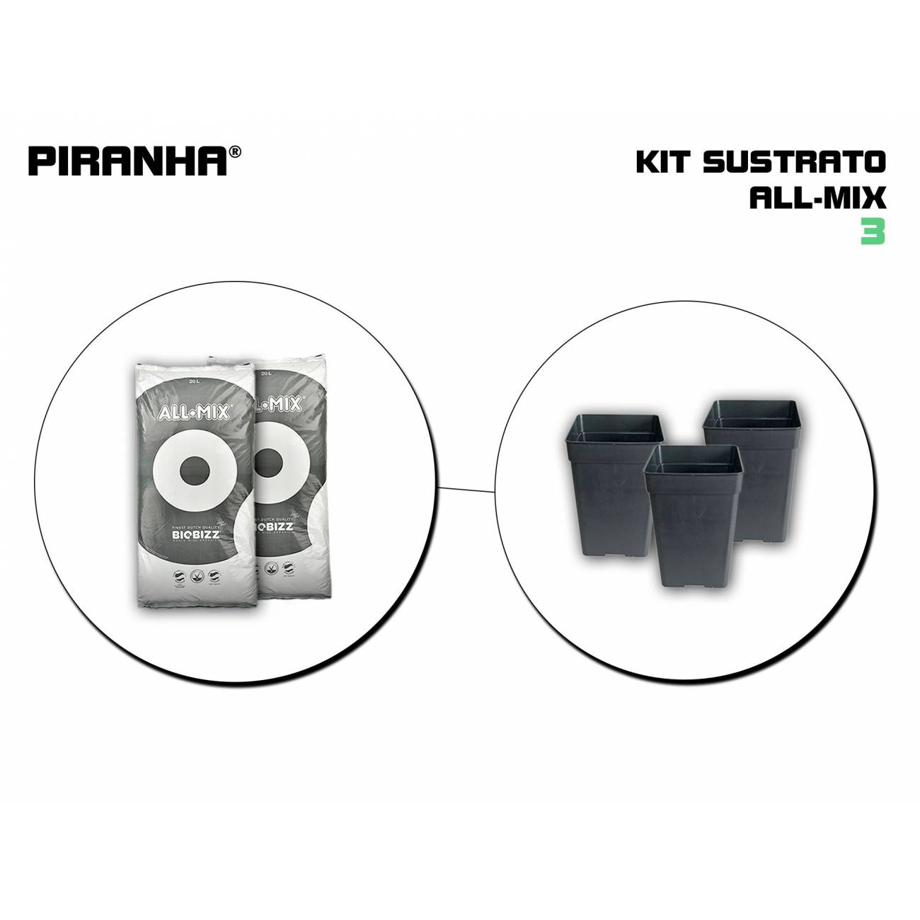 Kit Maceta Sustrato 3 All Mix