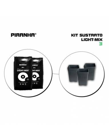 Kit Maceta Sustrato 3 Light Mix
