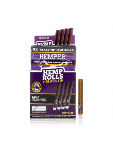 Hemper Mini Size  Hemp Rolls + Glass...