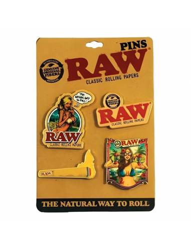 RAW Pins Tarjeta con 4 Diseños