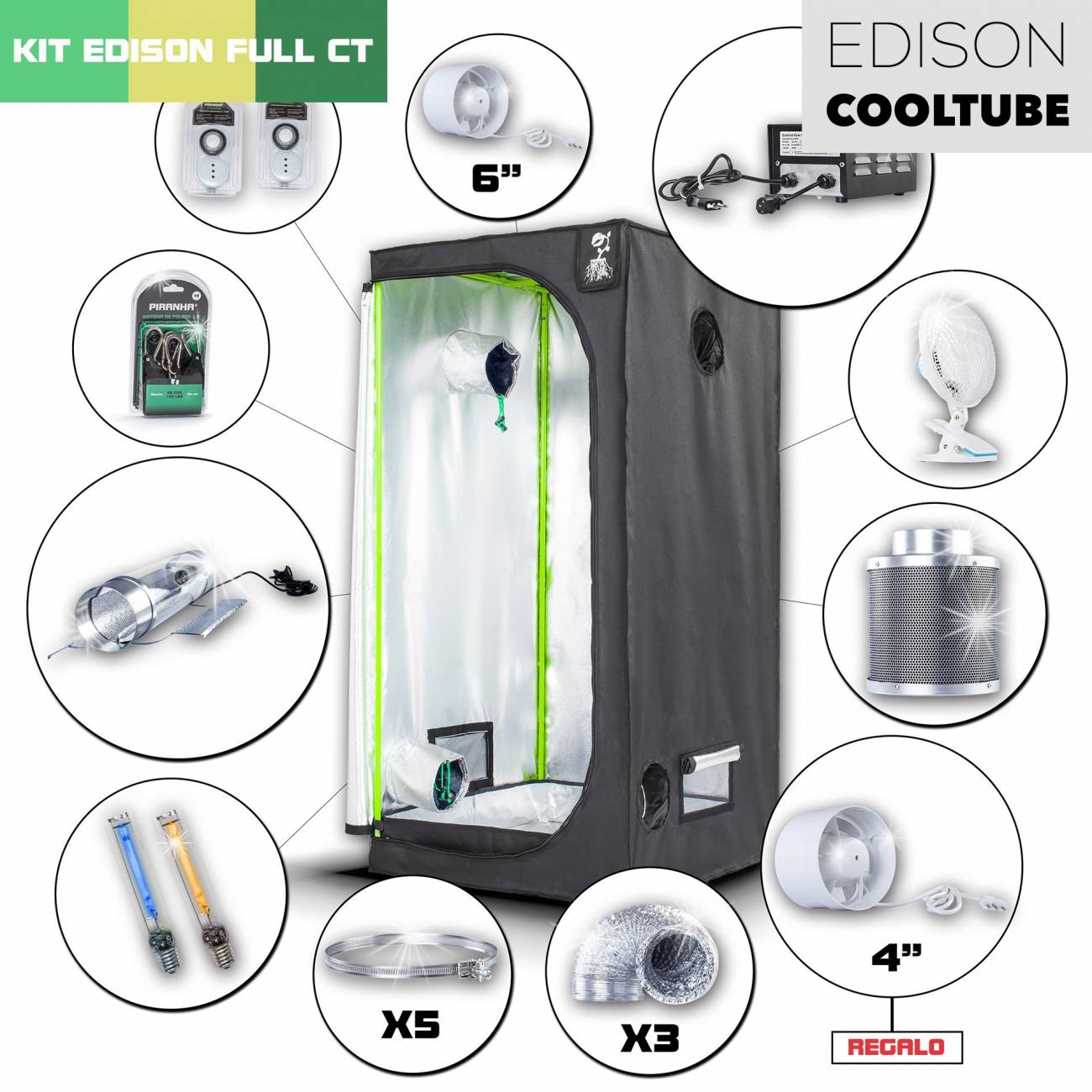 Kit Edison CoolTube 80 Completo 250W